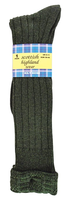Herren Wolle Kilt Socken | Warm Knee High Socken | Atmungsaktiv Outdoor lange Stiefel Socken für Männer - Khaki - Image 2