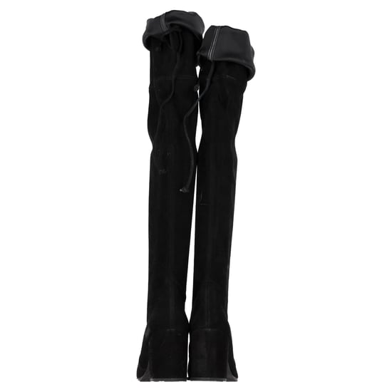 Stuart Weitzman kniehohe Stiefel aus schwarzem Wildleder - Image 6