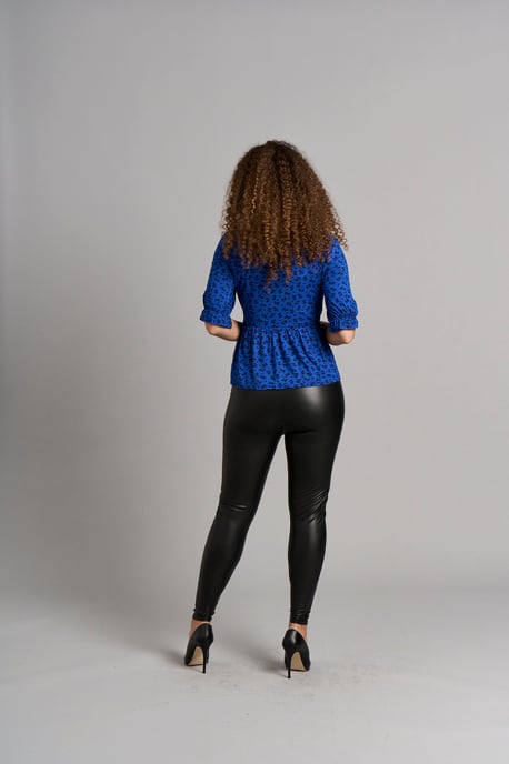 Jasmin Frill Top - Blue