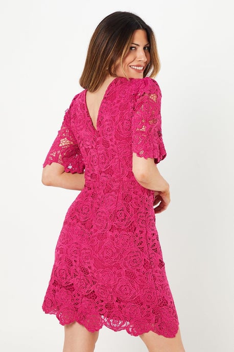 Occasion Corded Lace Shift Dress - Image 3