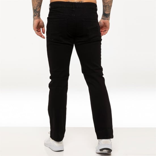 Kruze Herren Straight Leg Stretch Jeans - Image 2