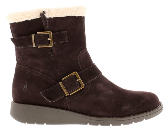 Hush Puppies Lexie Womens Leather Ankle Boots Brown