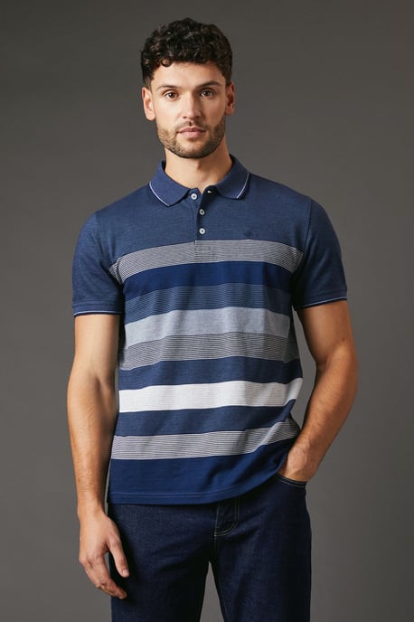 Oakland Stripe Polo Shirt - Image 1