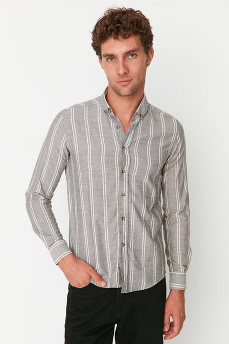 Trendyol Garçon Col boutonné Bras standard basique Chemise - Image 2