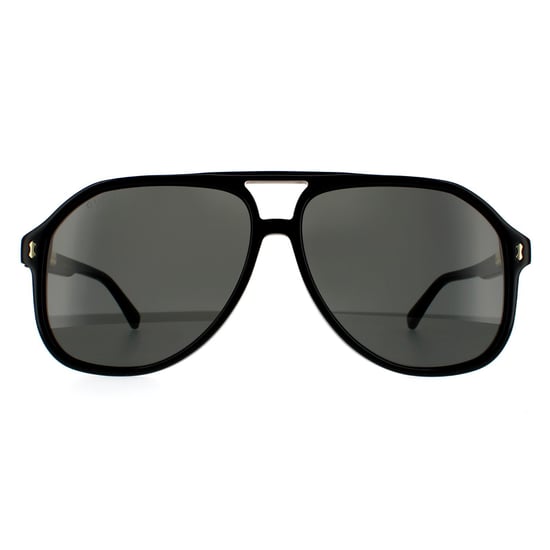 Gucci Aviator Mens Black Grey Sunglasses