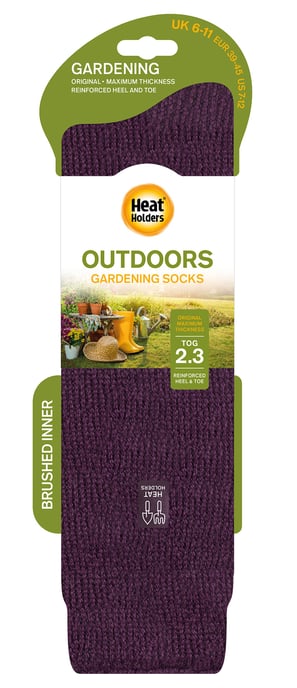 Herren Lange Garten Socken | Heat Holders | Thermo- und Atmungsaktive Kniehohe Socken - Pflaume - Image 2