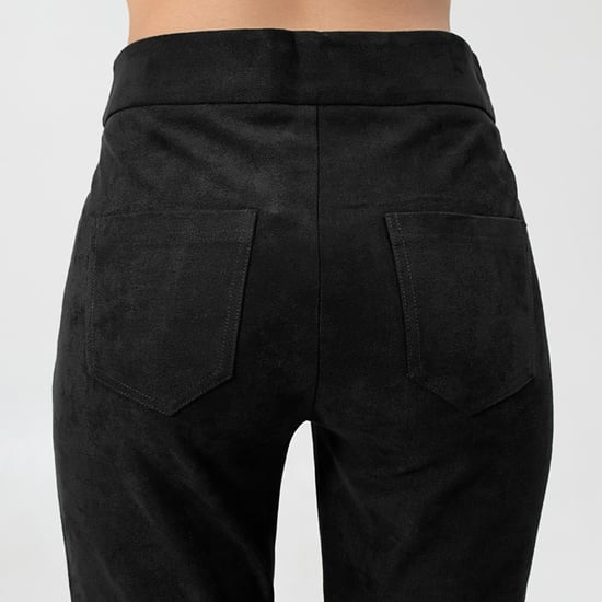 Schlanke, strukturierte Hose aus Stretch-Wildleder - Image 4