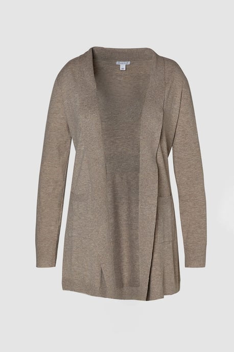 Curve Pocket Detail Longline Cardigan