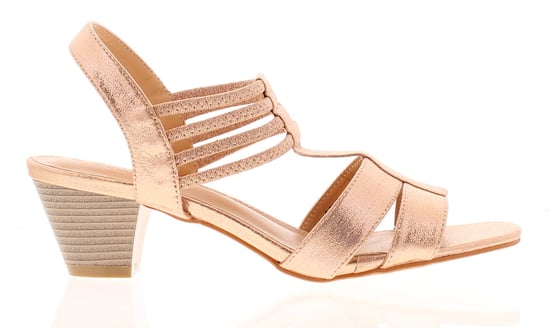 Comfort Plus Womens Sandals Heeled Demi Slip On champagne