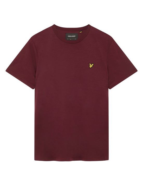 Einfarbiges T-Shirt von Lyle & Scott in Burgunderrot - Image 1