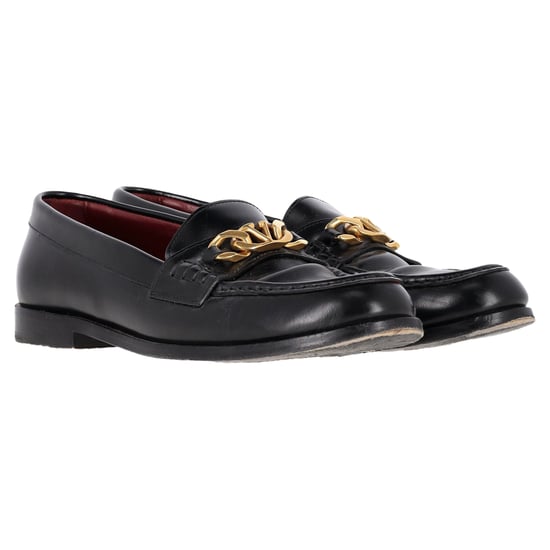 Valentino VCHAIN Slipper aus schwarzem Leder - Image 3