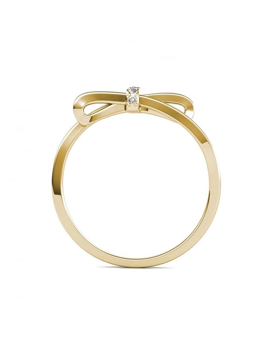 Leuchtender Schleifenring - Gold und Kristall - Image 5