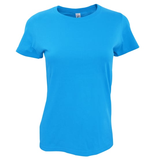 SOLS Womens/Ladies Imperial Heavy Short Sleeve T-Shirt (Karibikblau) - Image 1