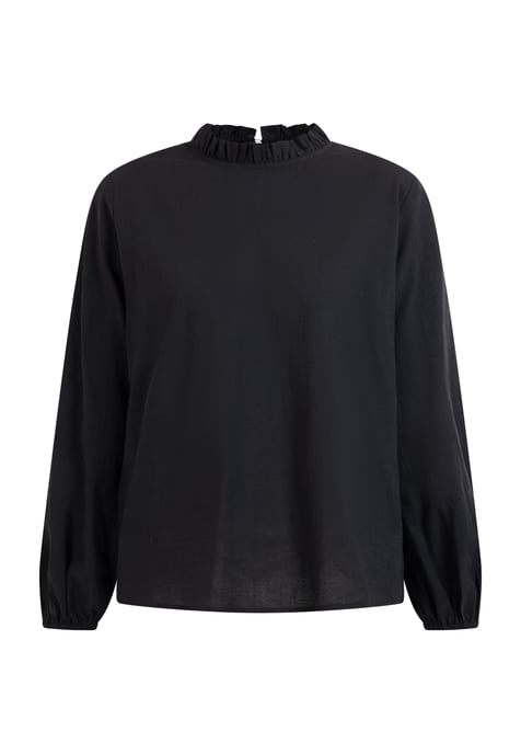 Dreimaster Langarmbluse Damen schwarz - Image 1