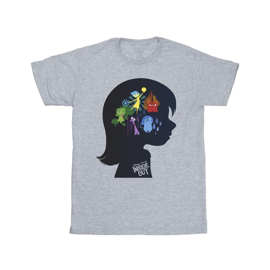 Disney Boys Inside Out Head Silhouette T-Shirt (Sports Grey)