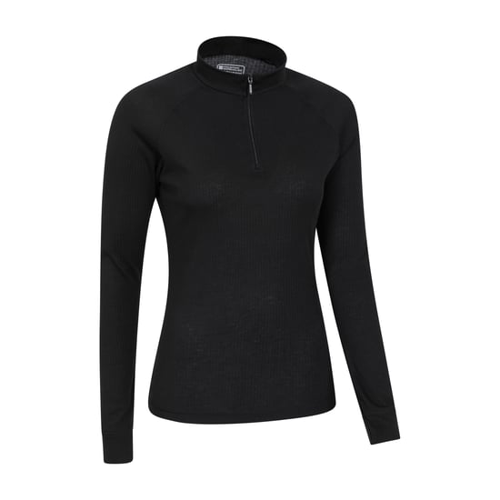 Mountain Warehouse Womens/Ladies Talus Zip Neck Langarm-Thermal-Top (Schwarz) - Image 2