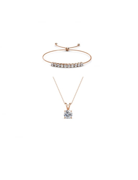Vernice Stone Crystal Mia - Rose Gold und Kristall Set - Image 1