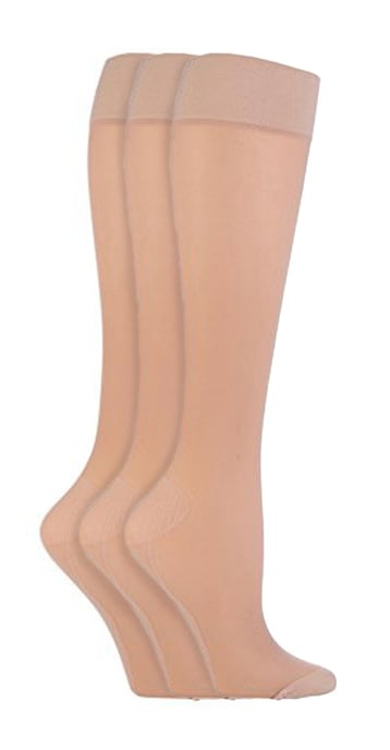 IOMI - 3 Paar Multipack Damen Flug Socken - Beige - Image 1