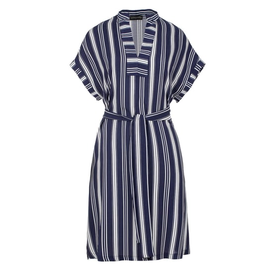 Gestreiftes ärmelloses Kleid mit Seitenschlitzen - Image 1