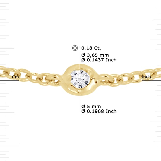 DIADEMA - Necklace Tiffany's - 9 Diamonds - Yellow Gold