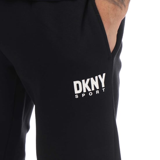 Men's DKNY Printed Logo Joggers in Black