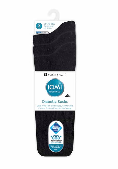IOMI - 3 Paar Diabetiker-Socken für geschwollene Beine - Image 2