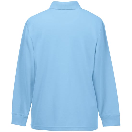 Fruit of the Loom Kinder Polo Shirt, Langarm (Himmelblau) - Image 2