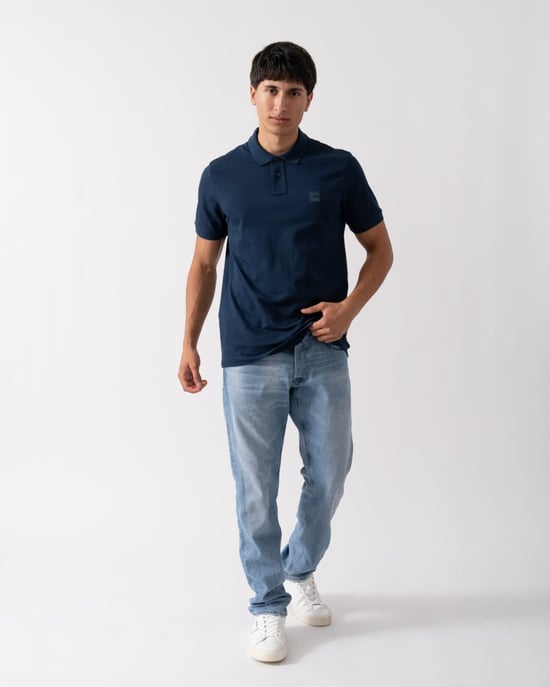 BOSS Orange Passenger Herren Stretch-Cotton Slim-Fit Polo-Shirt mit Logo-Patch - Image 3