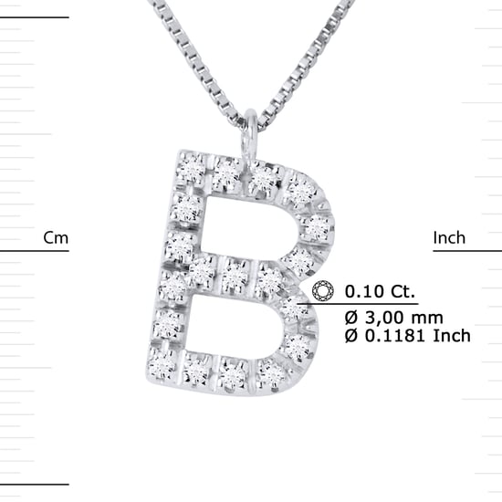 DIADEMA - Necklace with Diamonds - B -White Gold