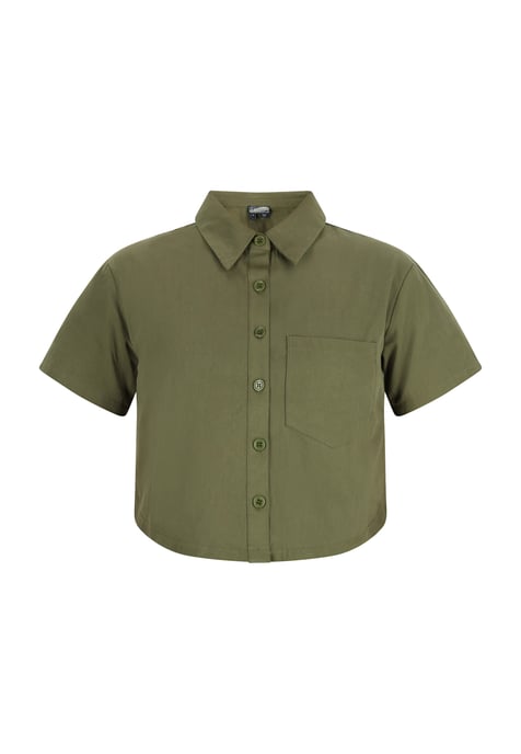 Dreimaster Bluse Damen Oliv - Image 1