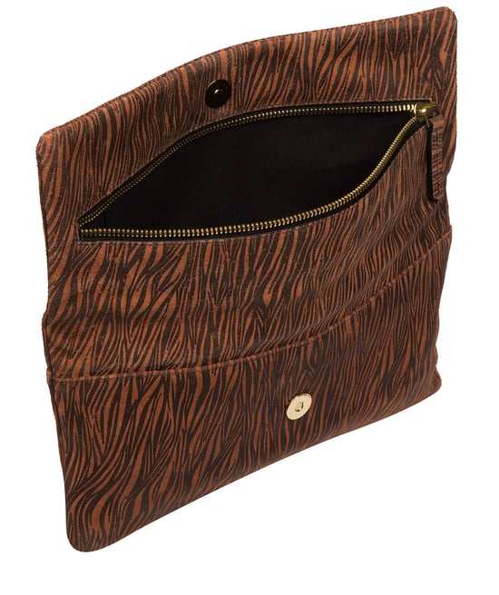 Amelia' Animal Print Leather Clutch Bag