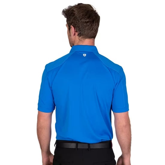 Island Green - Poloshirt Abgesteppt für Herren - Emblem (Marineblau) - Image 2