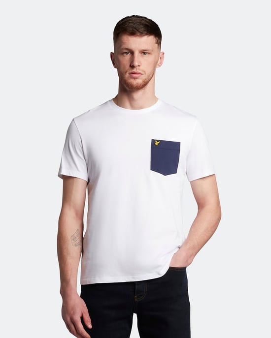 Lyle & Scott T-Shirt mit Kontrasttaschen in Multicolour - Image 1