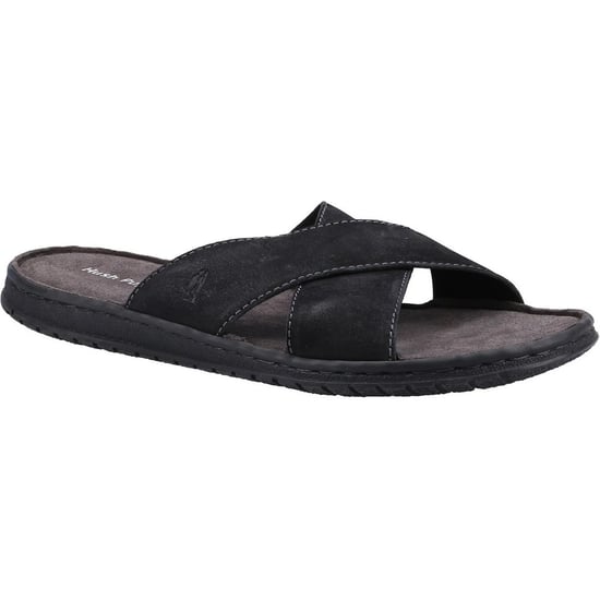 Hush Puppies Herren Nil Crossover Leder Sandalen (Schwarz) - Image 1