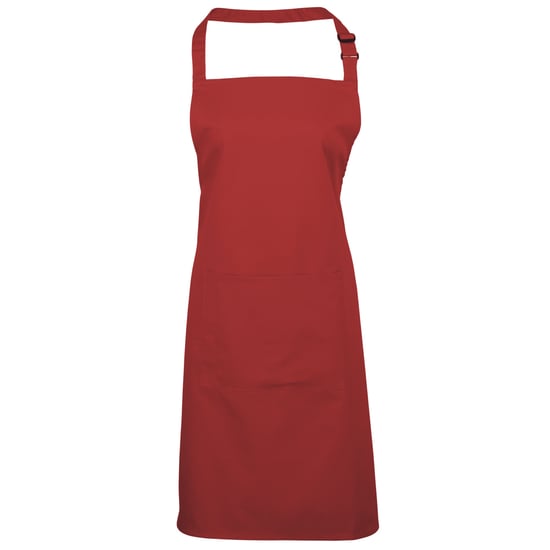Premier Ladies/Womens Colours Bip Apron With Pocket (Red)