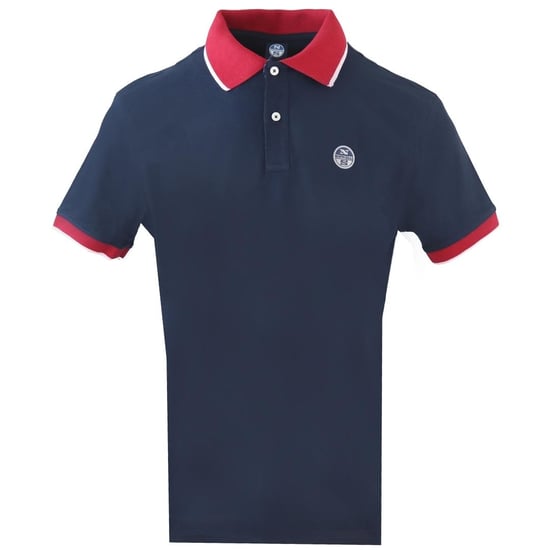 Marineblaues Poloshirt mit kontrastierendem Kragen von North Sails - Image 1