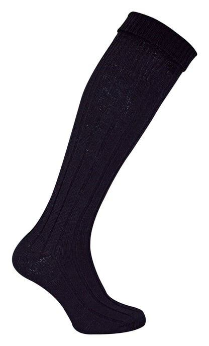 Herren Wolle Kilt Socken | Warm Knee High Socken | Atmungsaktiv Outdoor lange Boot Socken für Männer - Schwarz - Image 1
