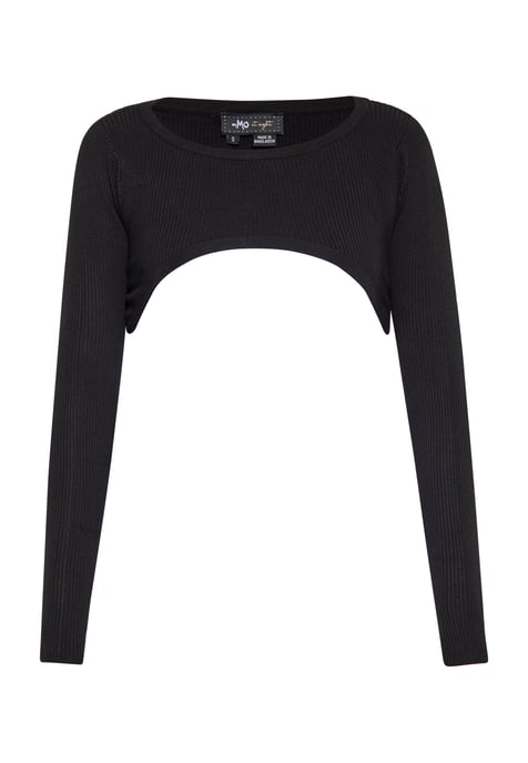 Mymo Crop-Top Damen schwarz - Image 1