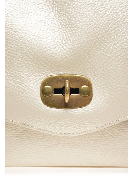 Anna Luchini SS22 AL 1766 Beige Cuir de vachette Sac - Image 3