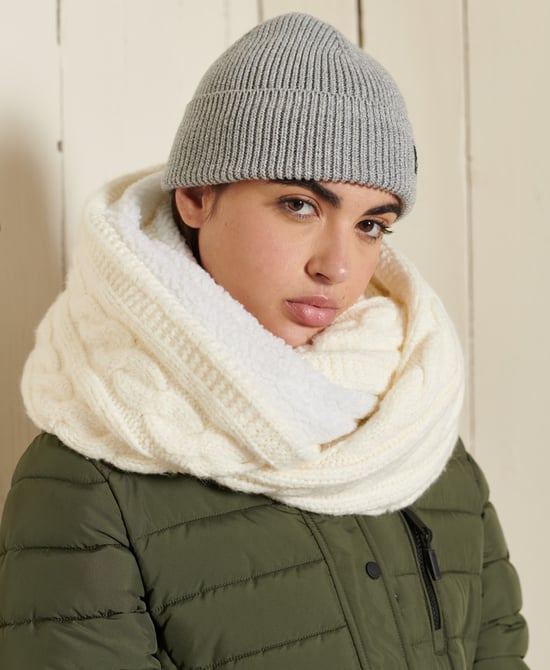 Superdry Tweed Cable Snood