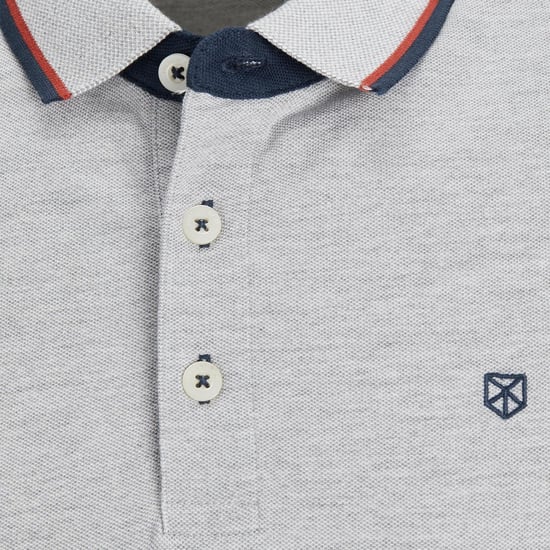 Jack & Jones Men's Logo Polo Shirt, Short-Sleeved, Casual