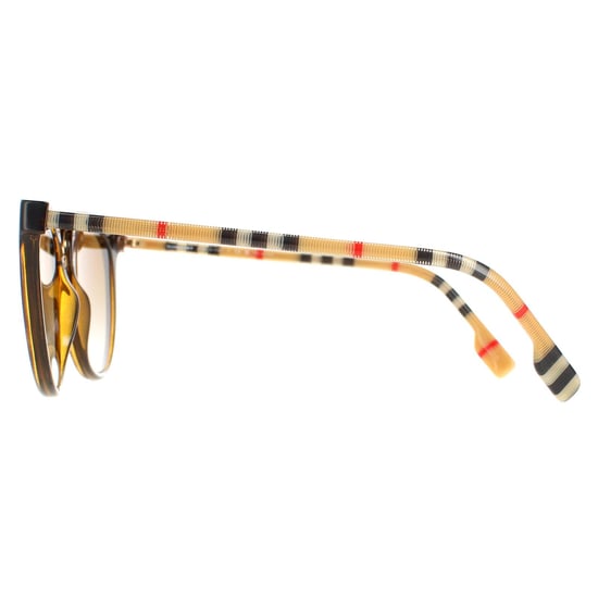 Burberry Round Womens Dark Havana Brown Gradient Polarized BE4316 Willow
