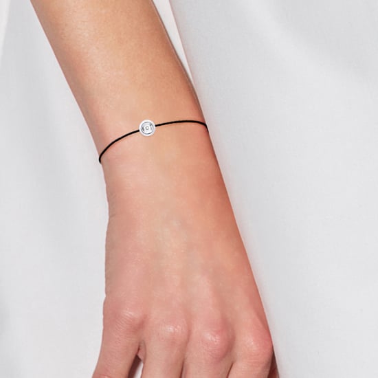 DIADEMA - Bracelet - Black Nylon - Real Diamond