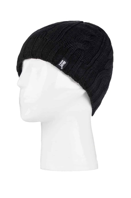 Thermische Fleece-gefütterte Damen-Wintermütze mit Zopfmuster - Image 1
