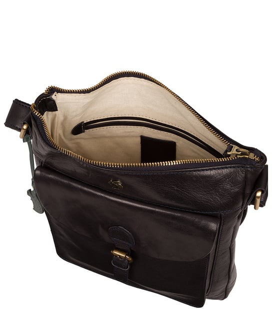 Josephine' Navy Leather Shoulder Bag