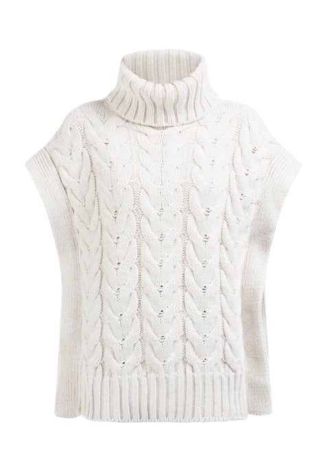 Dreimaster Strickweste Damen WOLLWEISS - Image 1