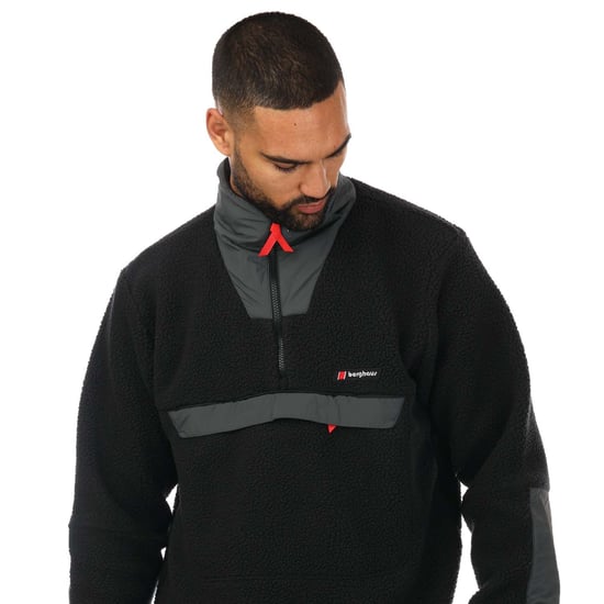 Polaire demi zippée Smock Berghaus Pour Homme en Noir Gris - Image 4