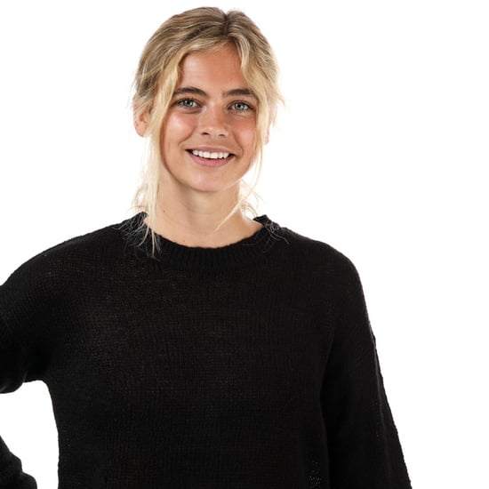 Women's Brave Soul Crew Neck Jumper in Black