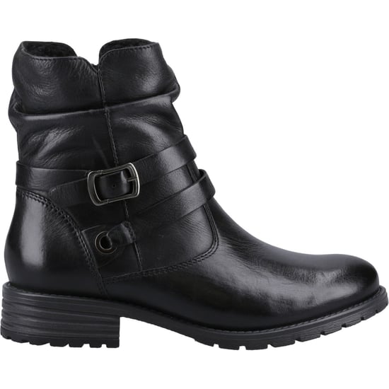 Hush Puppies Piper Leder Damen Schwarz Stiefel - Image 5