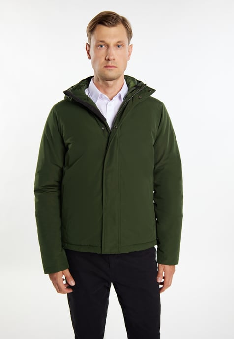 Dreimaster Wattierte Winterjacke Herren Dunkelgrün - Image 3